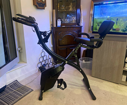 Foldable upright exercise bike - upright,