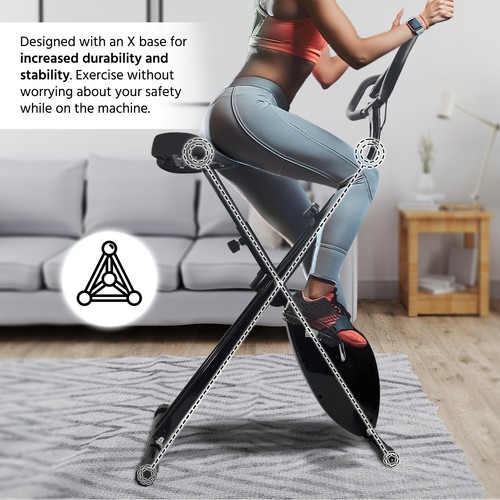 Upright foldable exercise bike - exercise,