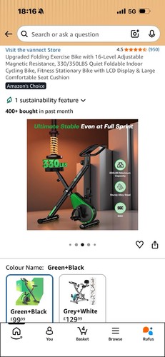 Upgraded folding exercise bike - folding,