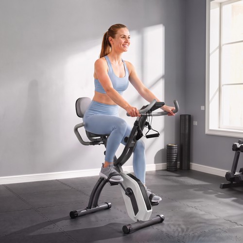 Folding exercise bike - 4-in-1,
